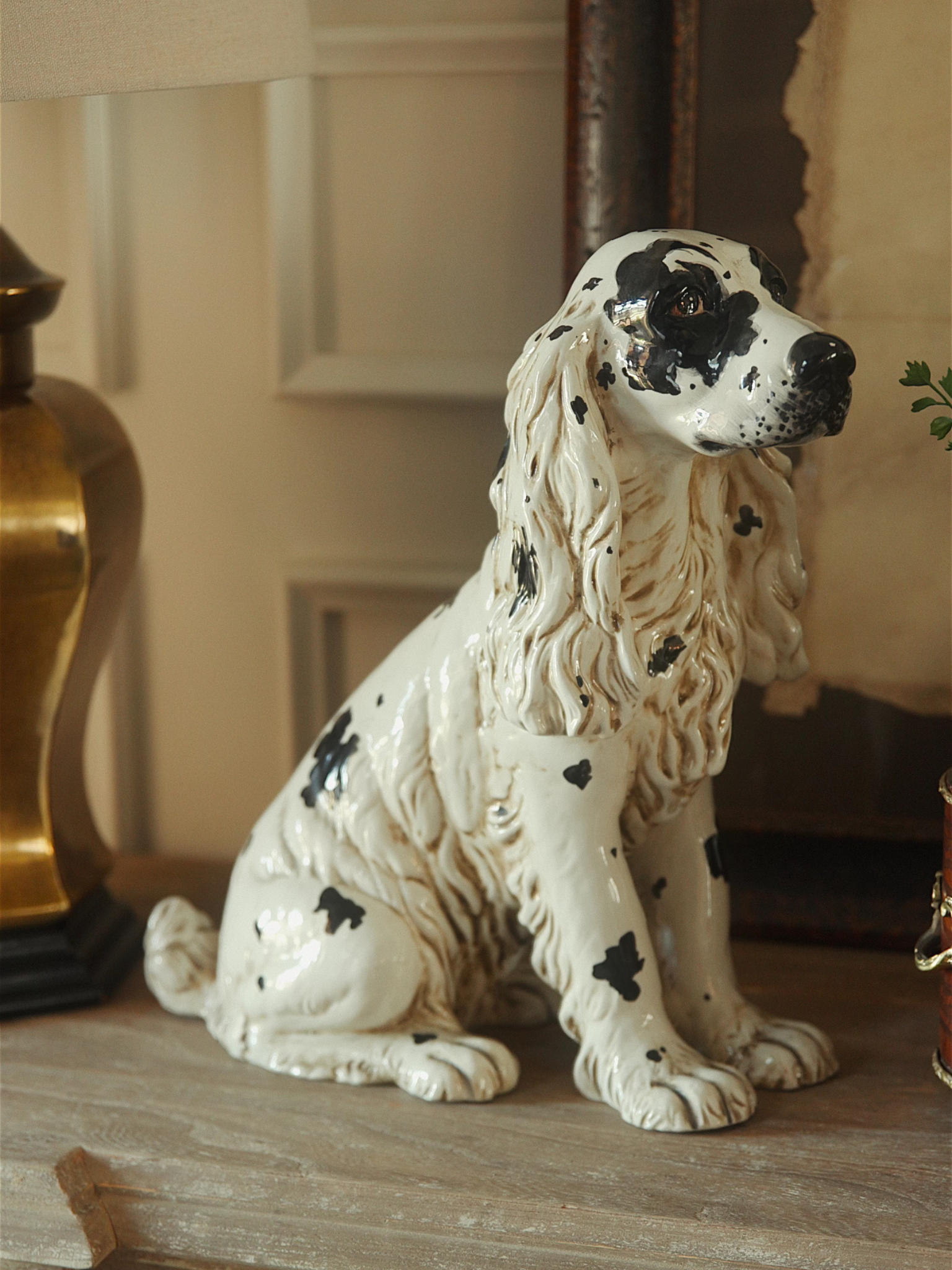 Early 20th-Century English Ceramic Spaniel Figurine