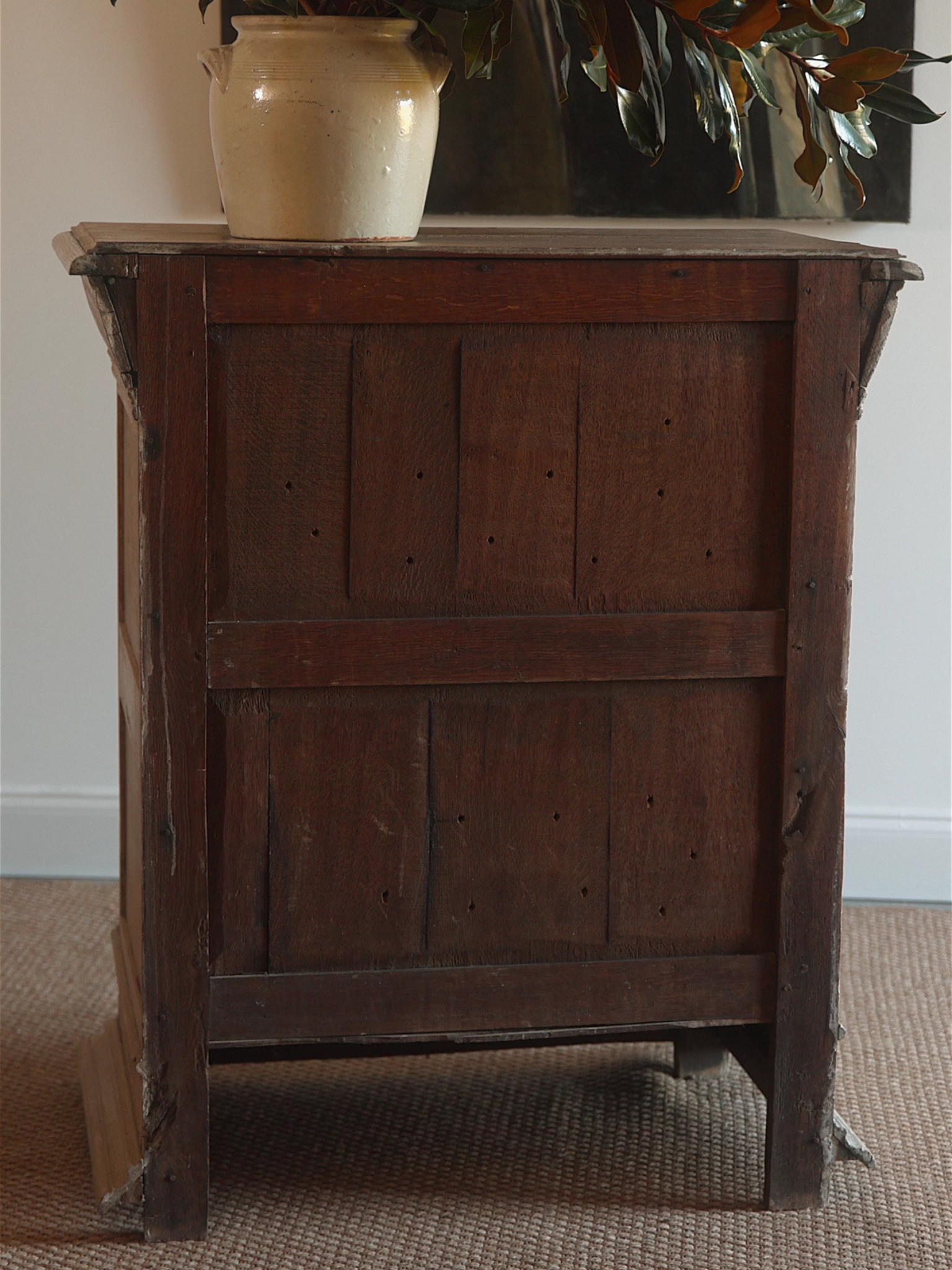 Antique French Carved Oak Cabinet