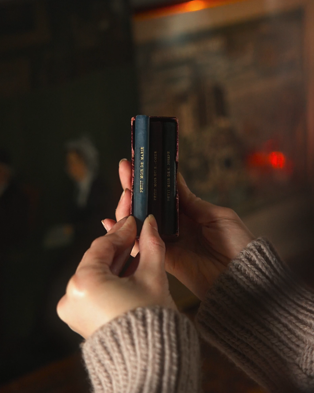 Late 19th–Early 20th Century French Miniature Bound Book Set in Original Slip Case