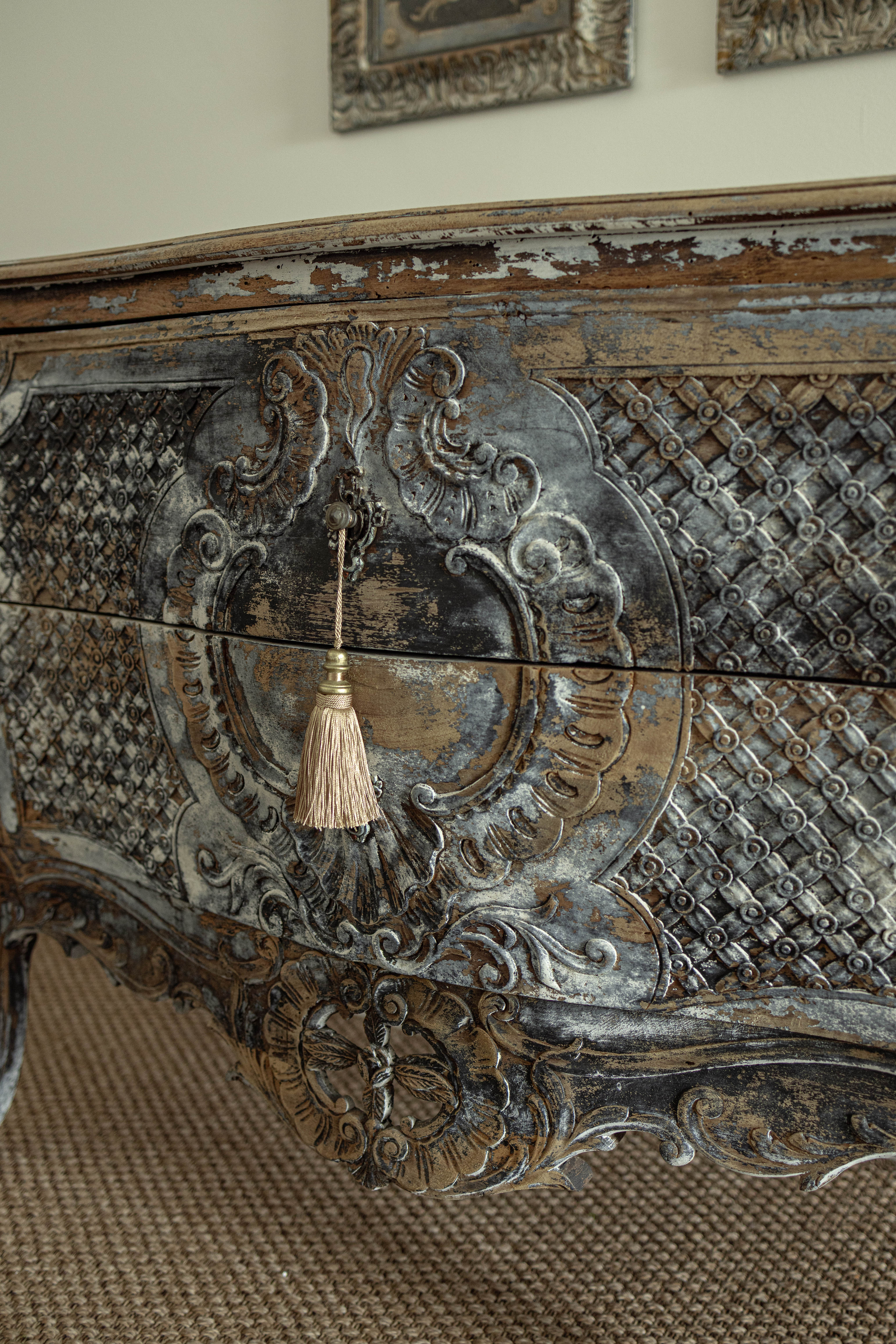 18th-Century Italian Rococo Commode with Original Painted Finish
