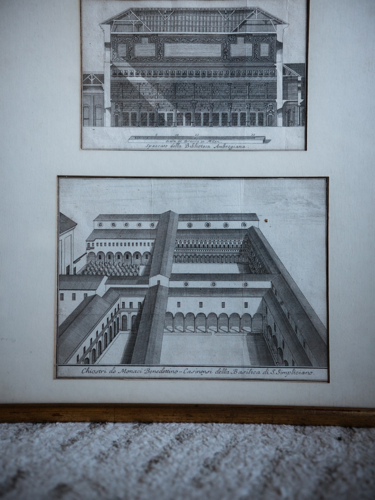 Set of 18th–19th Century Italian Architectural Engravings in Giltwood Frames