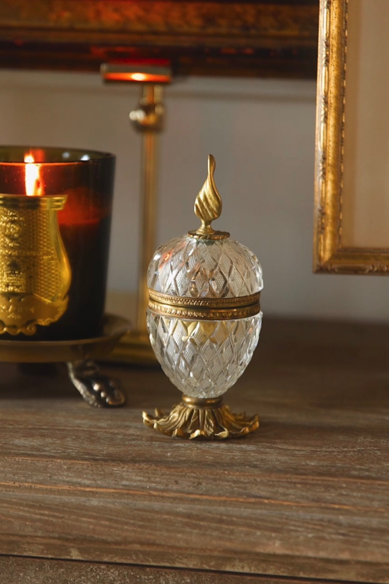French Cut Crystal & Ormolu Table Lighter