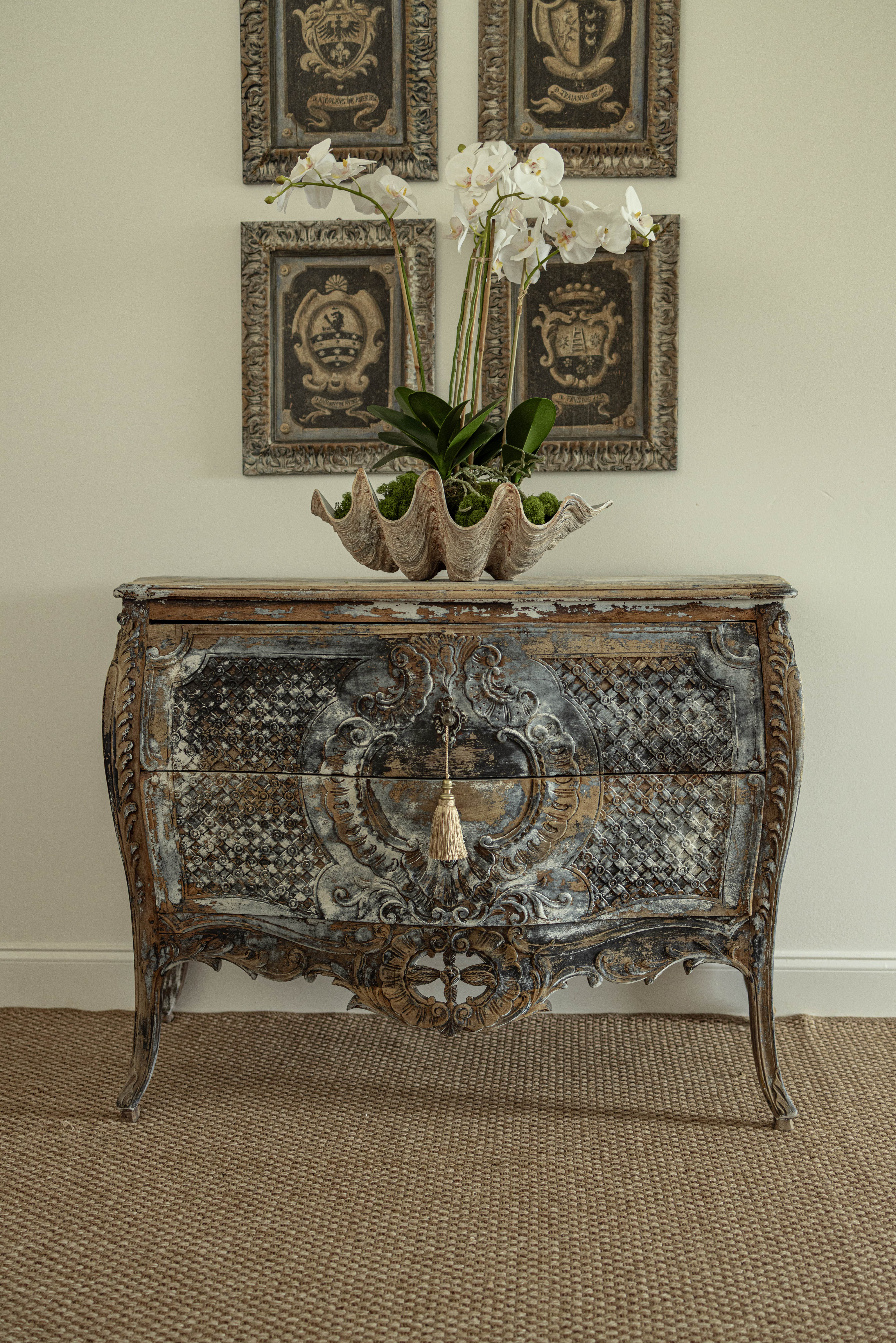 18th-Century Italian Rococo Commode with Original Painted Finish