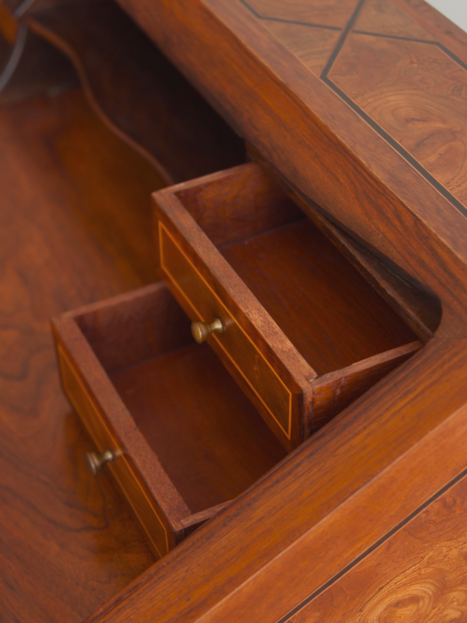 19th-Century Marquetry Bureau de Dame