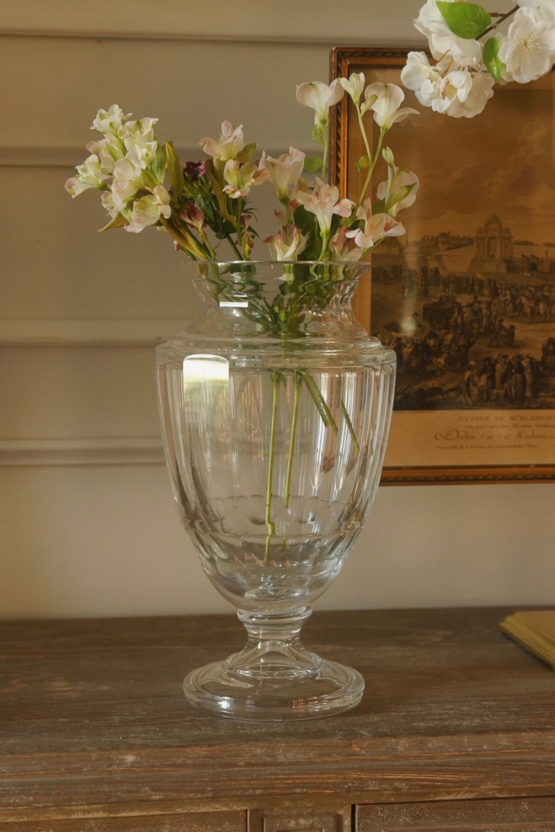 19th C. Monumental French Crystal Apothecary Urn Vase
