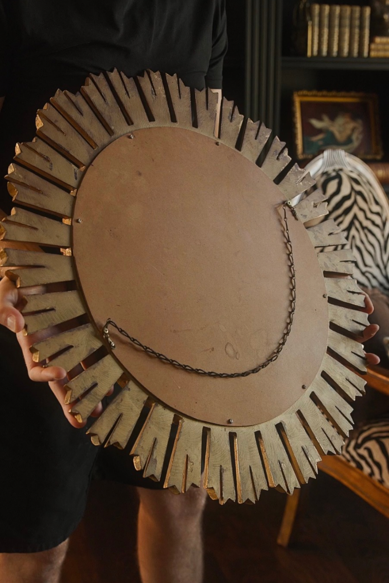 Mid Century Gilt Starburst Mirror