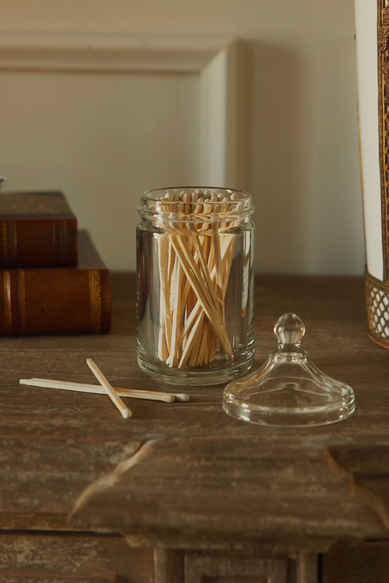 19th C. Glass Lidded Jar