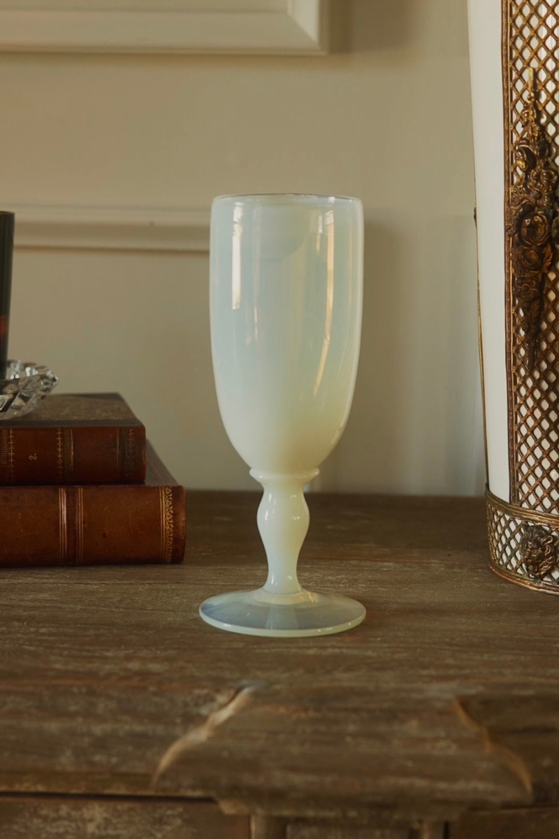 19th C. White Opaline Vase