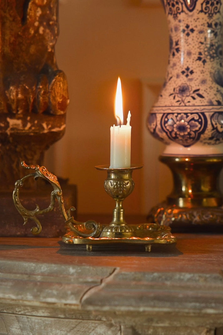 19th C. French Bronze Chamberstick