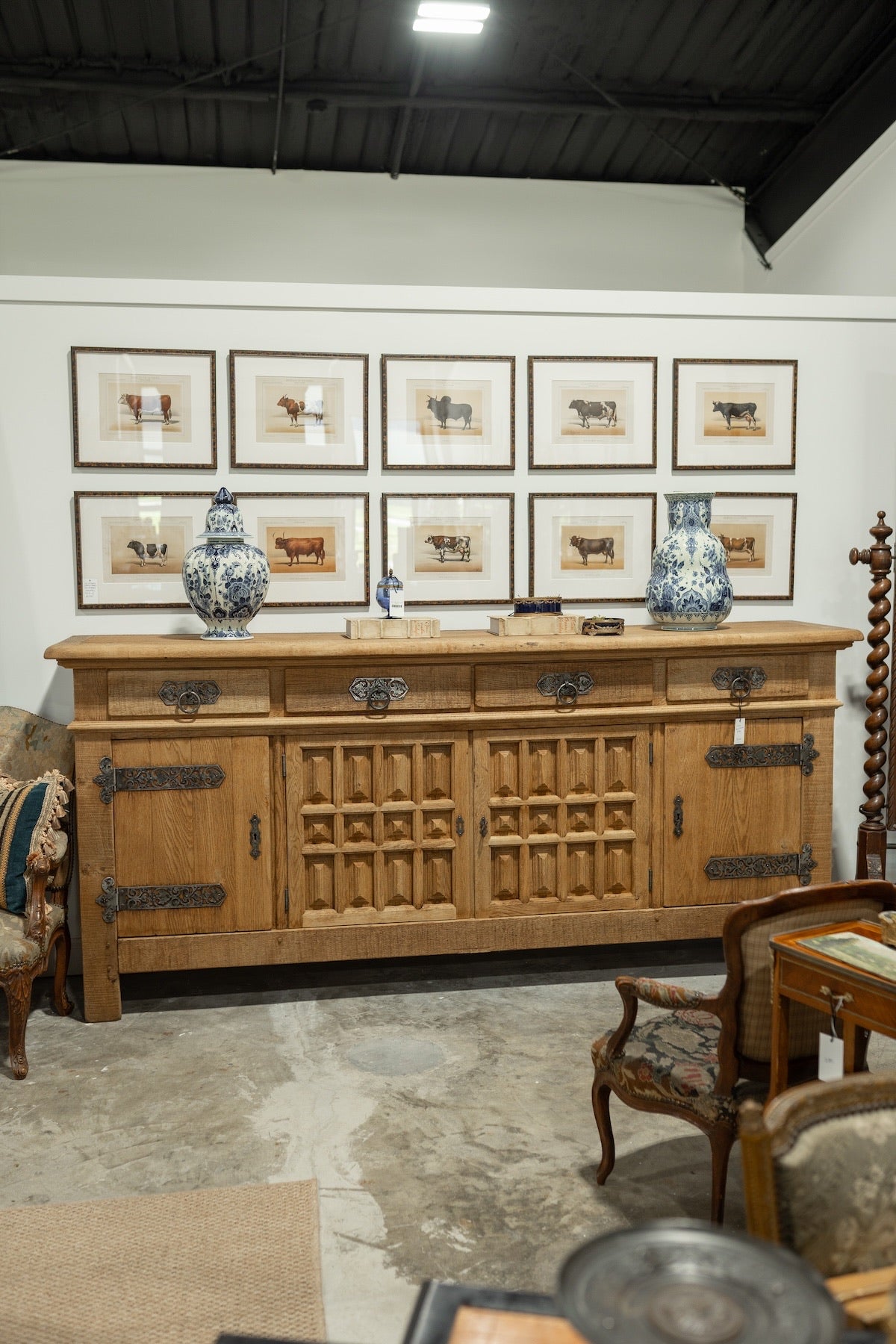 Monumental Catalan Baroque Oak Buffet