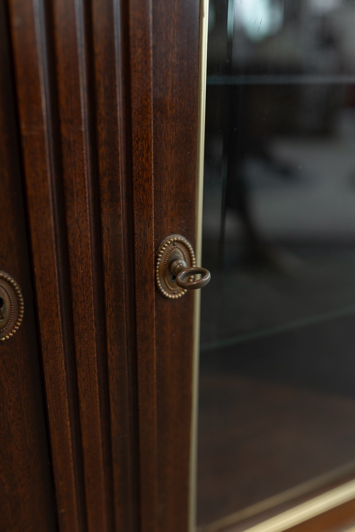 Monumental French Empire Revival Mahogany Marble-Top Buffet