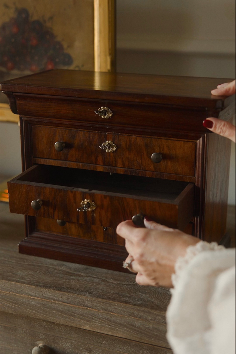 Four-Drawer Salesman’s Sample Chest with Keys