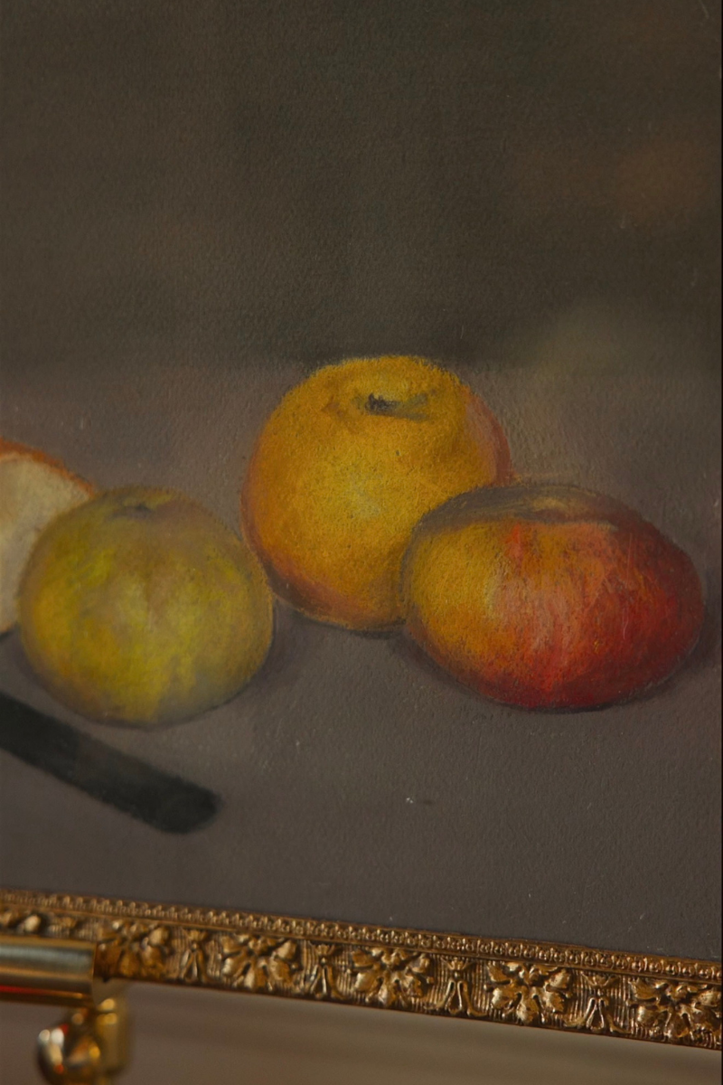 Bread & Apples — Framed Still Life