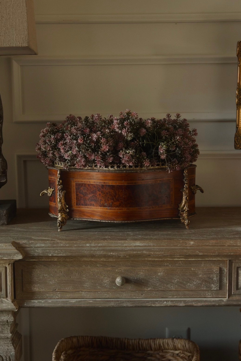 Napoleon III–Style Marquetry Jardinière with Bronze Mounts