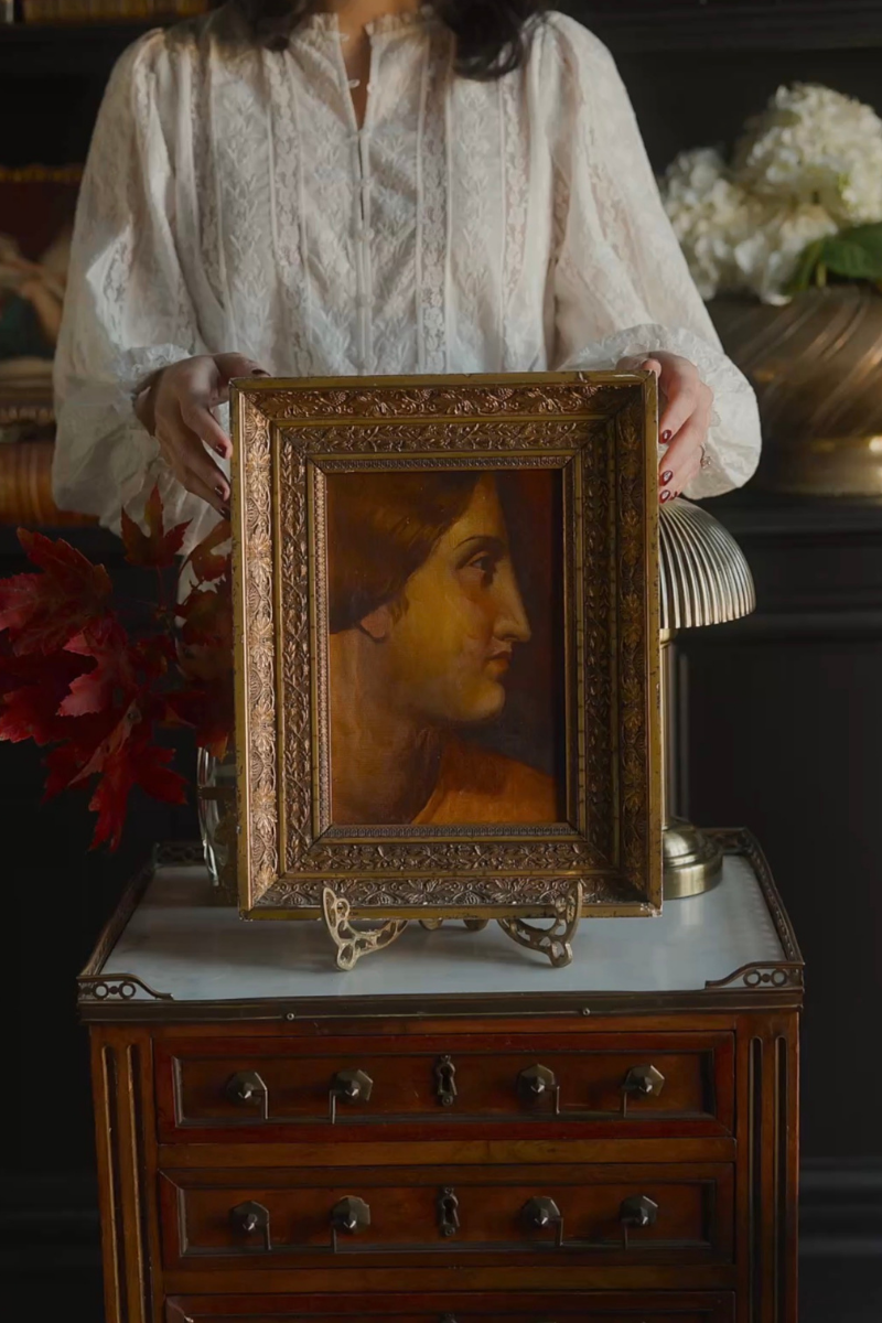 Classical Profile Study — Oil on Board