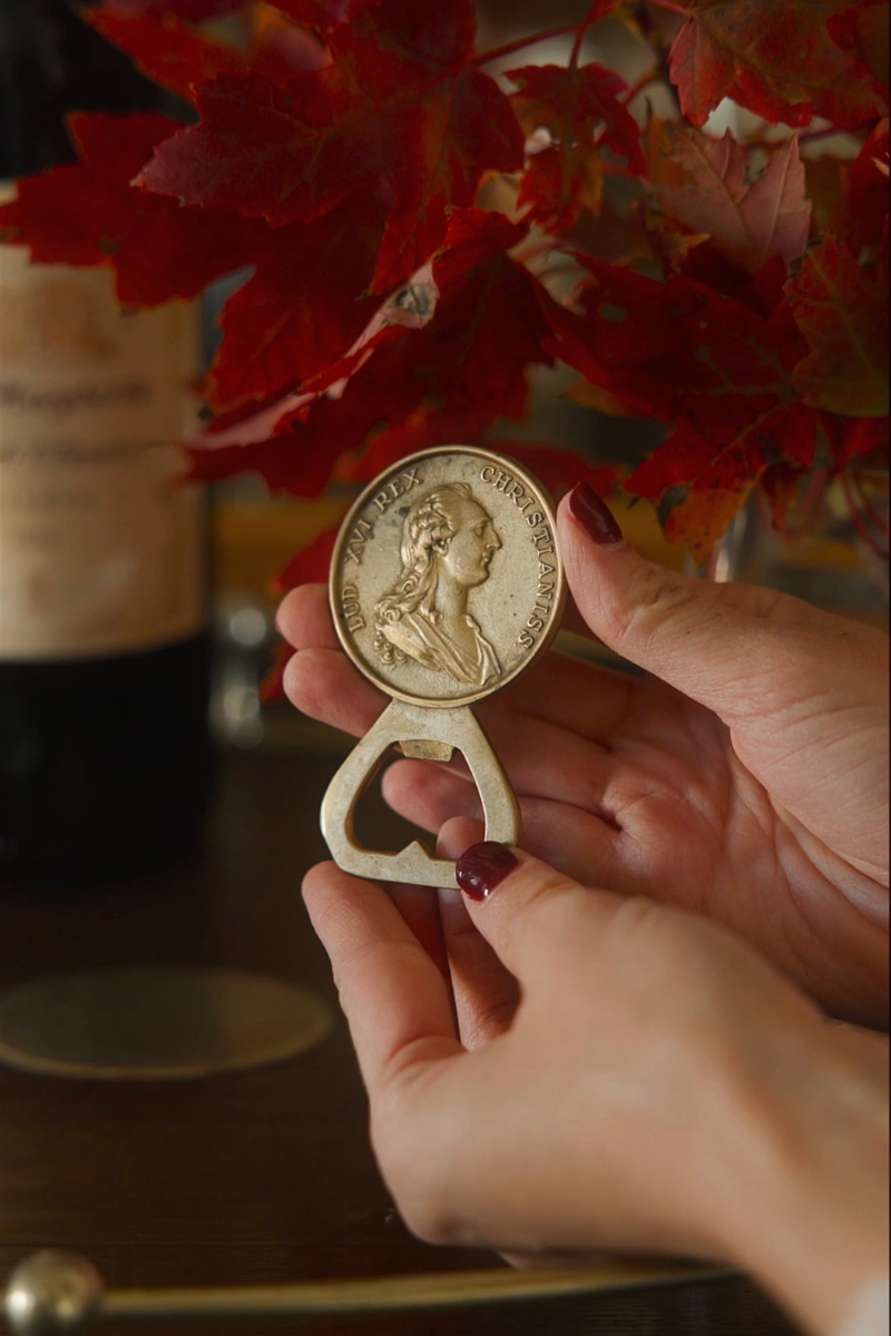 Louis XVI & Marie Antoinette Silver-Plated Bottle Opener