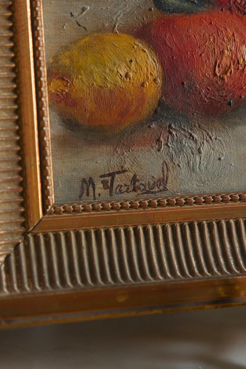 Autumn Table — Signed Fruit & Flower Still Life on Canvas