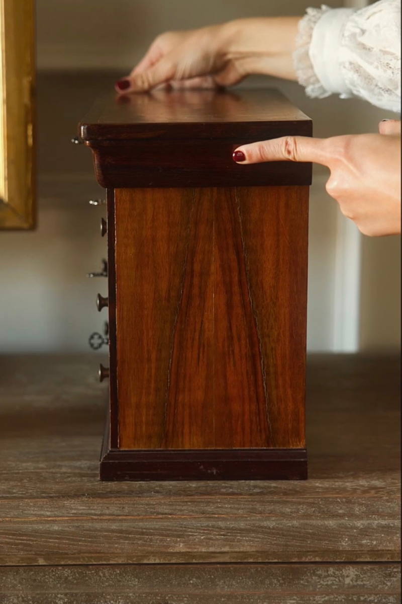 Four-Drawer Salesman’s Sample Chest with Keys
