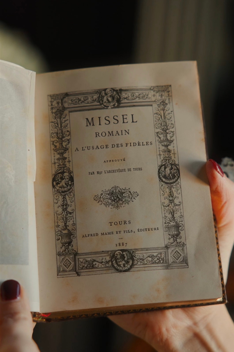 1887 French Roman Missal with Ornate Metal Clasp