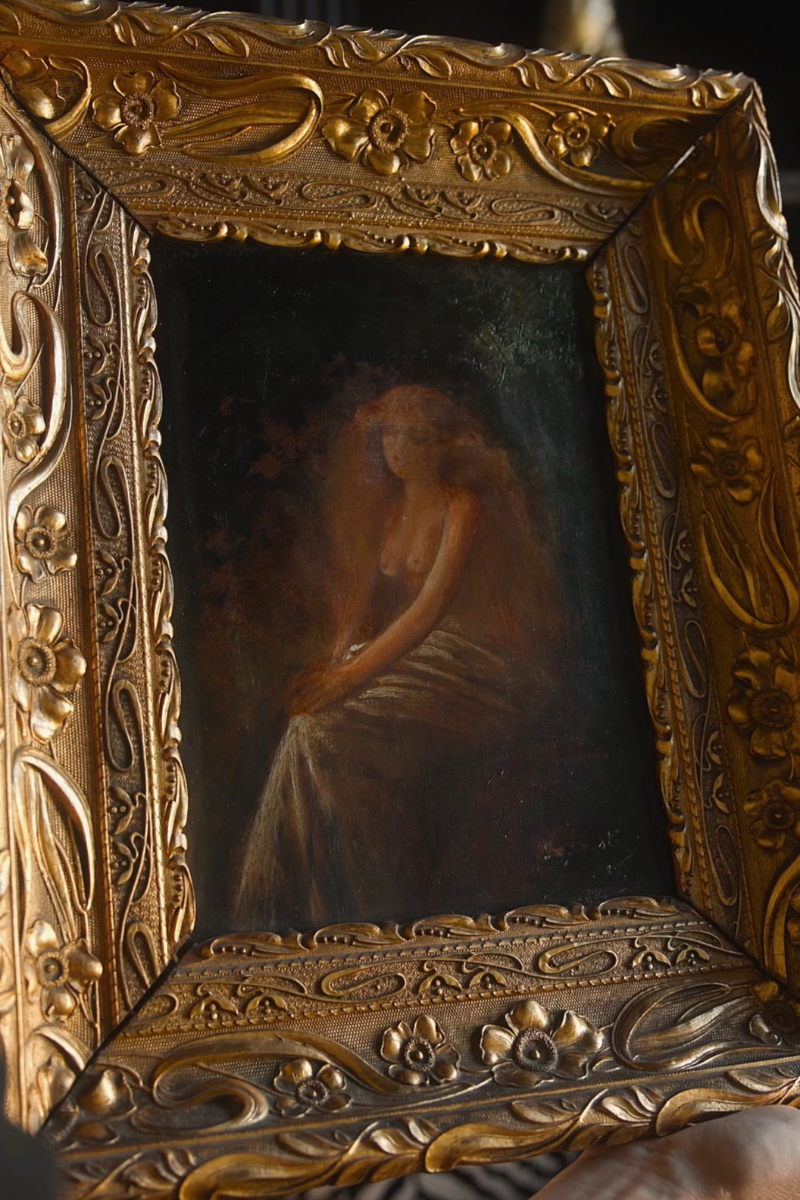 Late 19th-Century Seated Woman, Oil on Canvas - European School