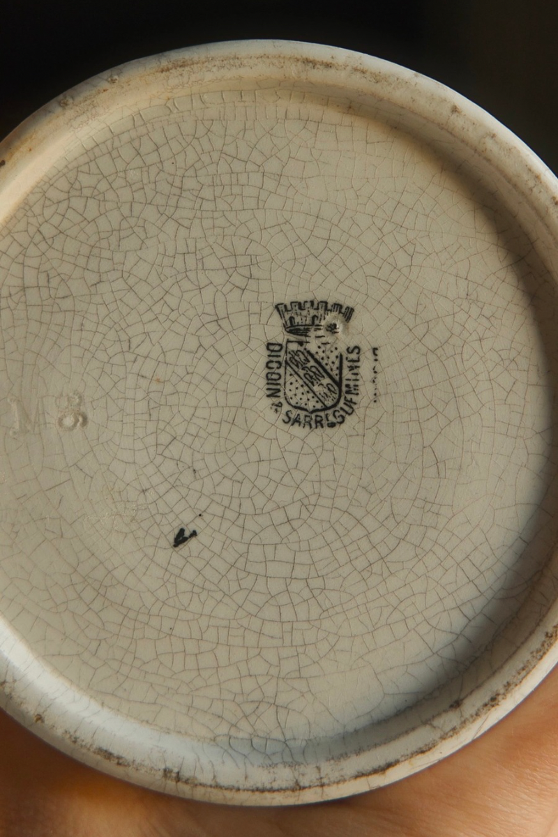 French Digoin Sarreguemines Dijon Grey-Poupon Mustard Pot | Paris 1900