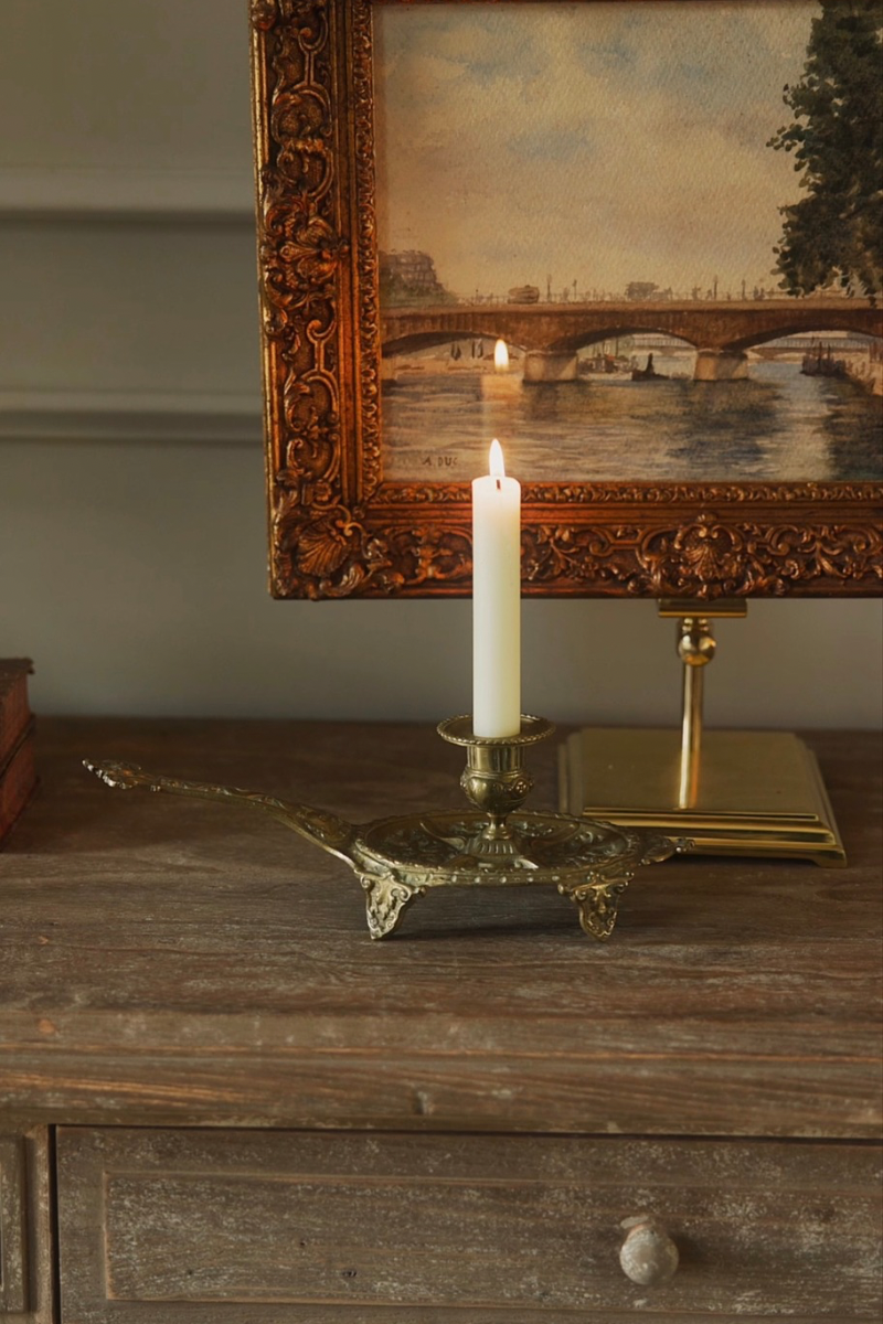 19th Century French Bronze Chamberstick