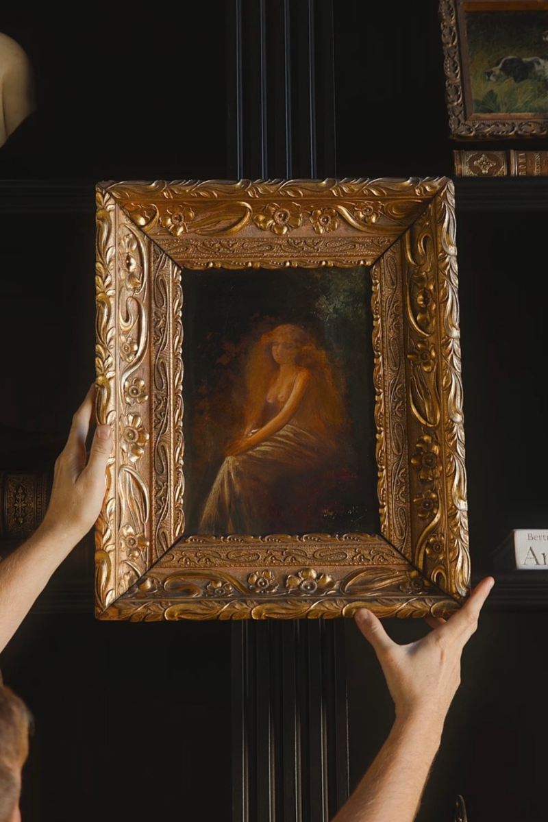 Late 19th-Century Seated Woman, Oil on Canvas - European School
