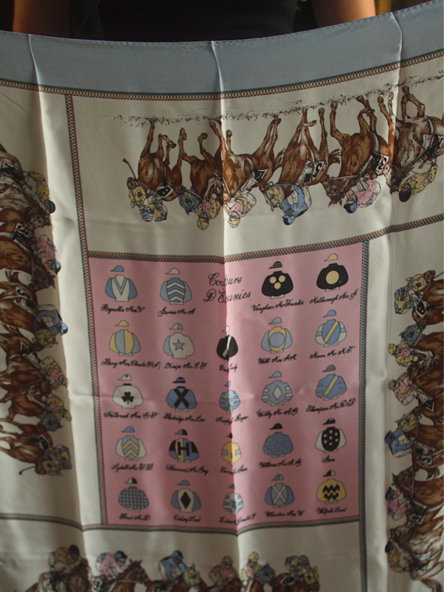Daniel La Forêt Vintage Silk Scarf – Equestrian Pageantry