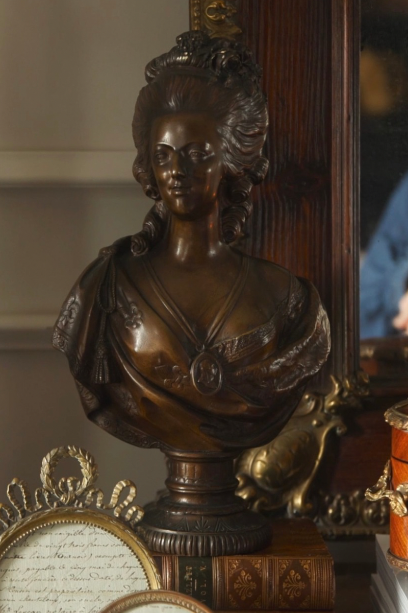 Late 19th Century French Bronze Bust of Marie Antoinette