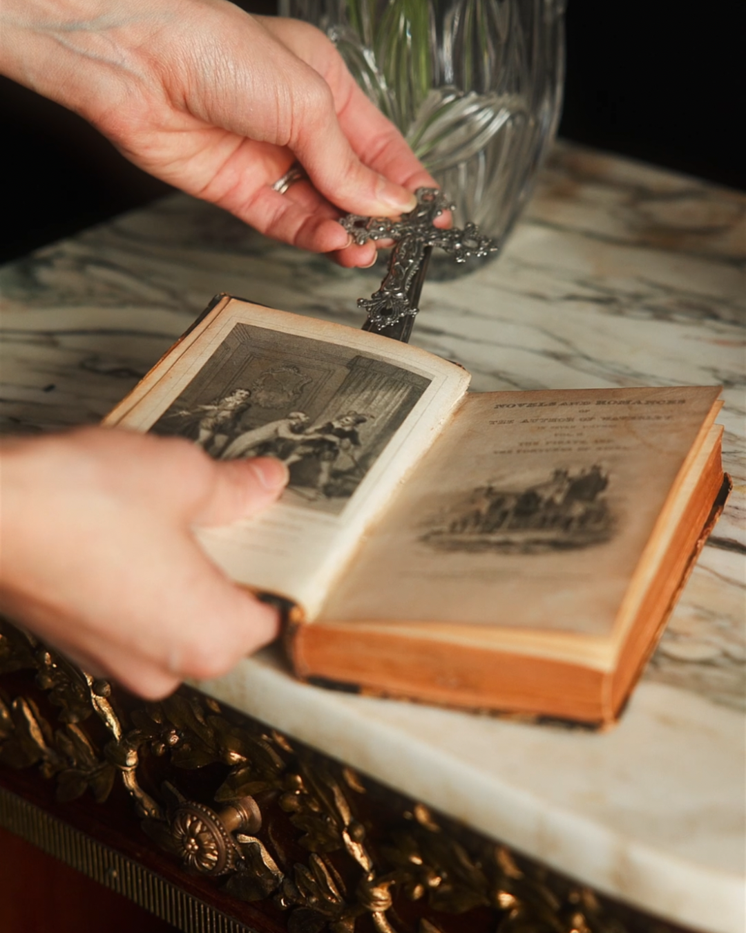 Silver-Plated Cross Bookmark — Late 19th to Early 20th Century