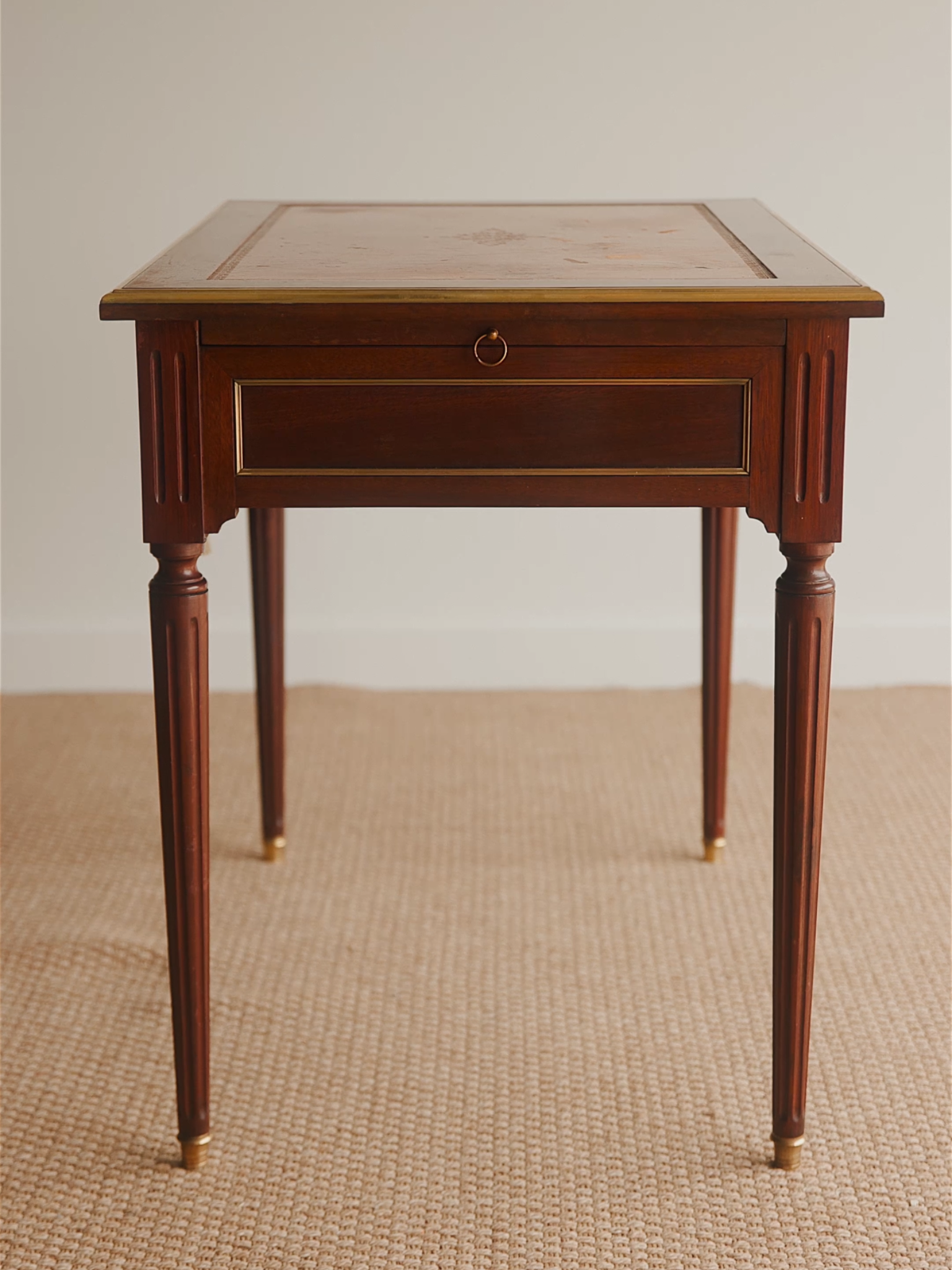 Louis XVI Partners Writing Desk with Dual Pull-Out Writing Slides