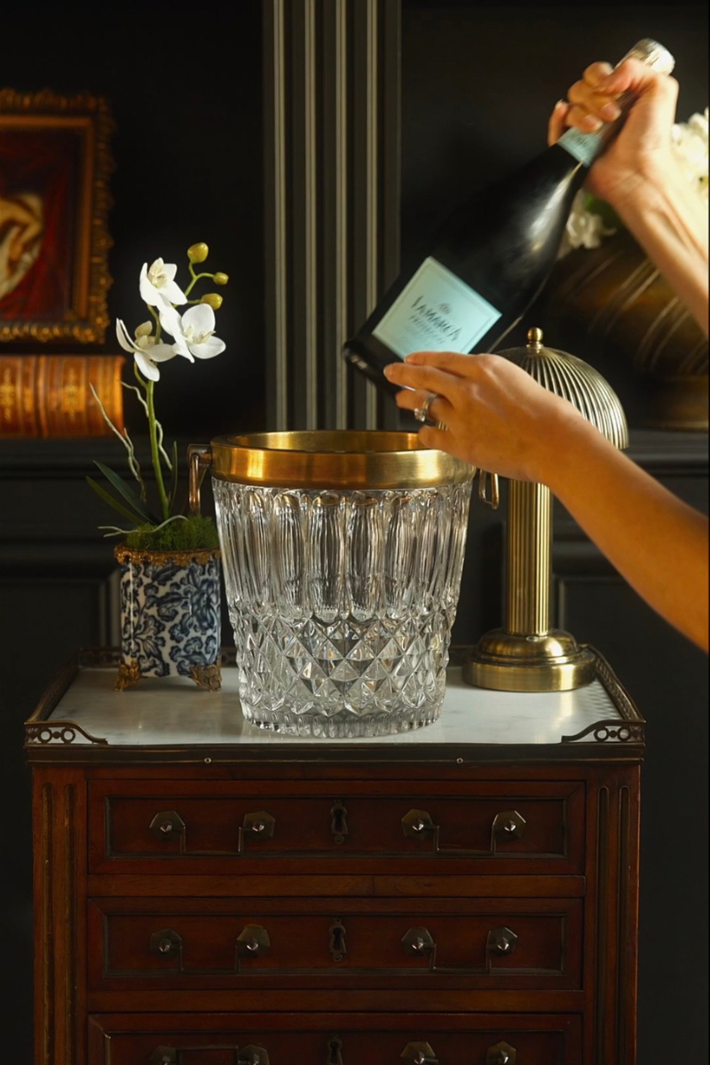 20th C. French Crystal Champagne Bucket