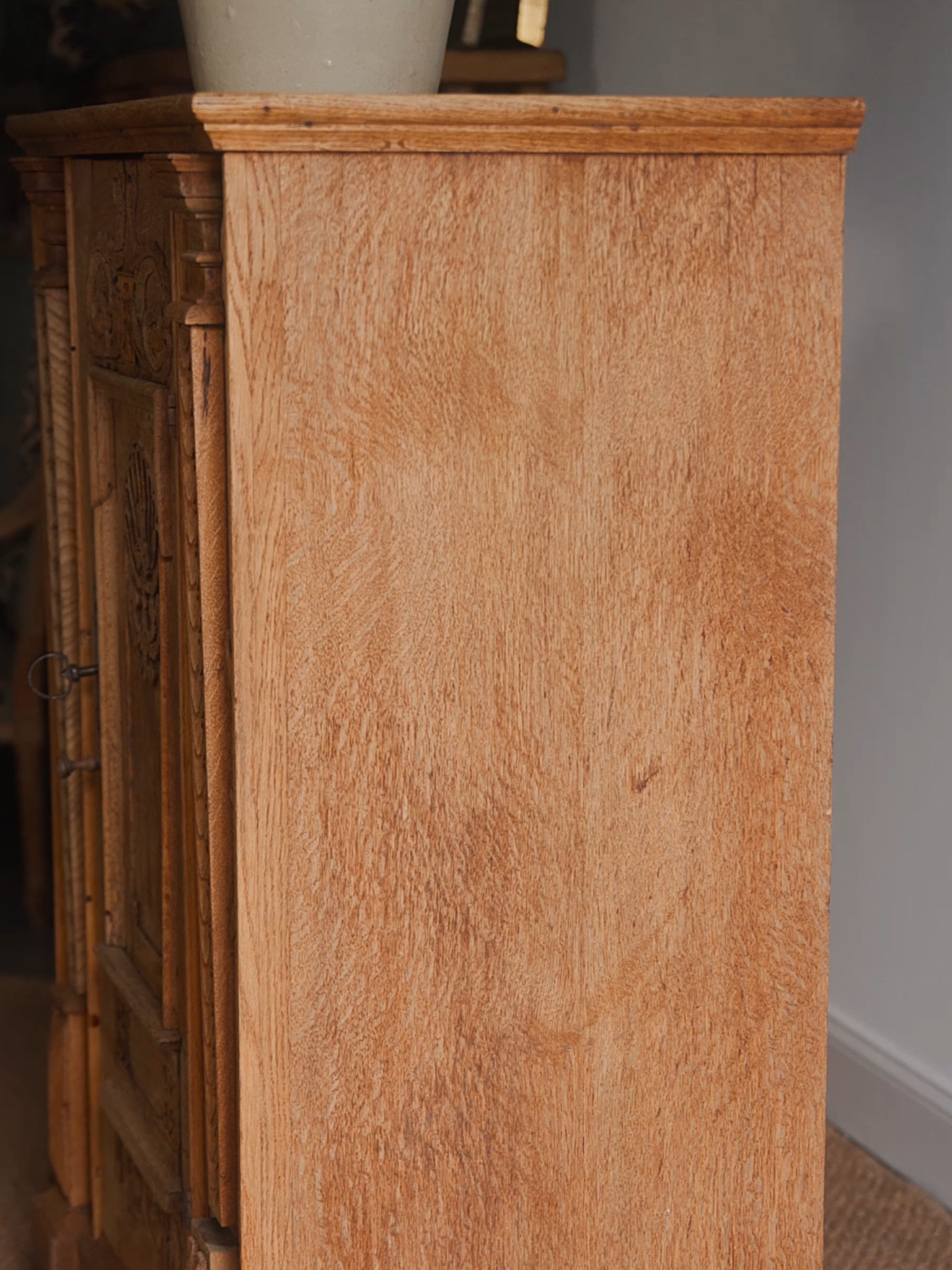 19th Century French Carved Oak Cabinet