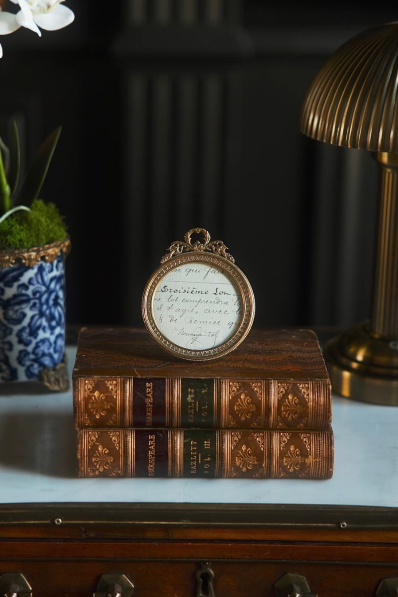 19th C. Bronze Louis XVI Photo Frame