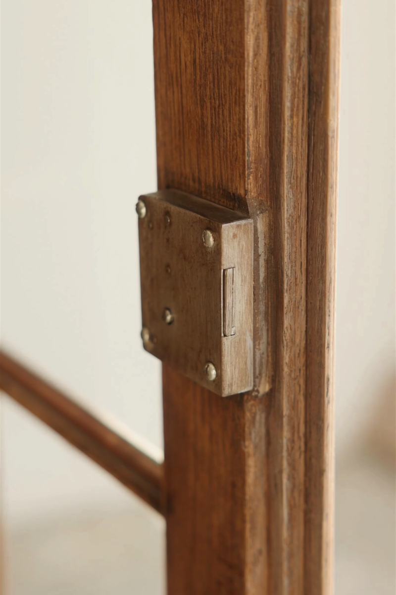 19th Century French Provincial Glazed Oak Cabinet with Paneled Sides