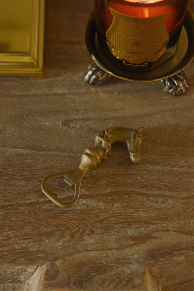 Vintage Brass Equestrian Horse Head Bottle Opener