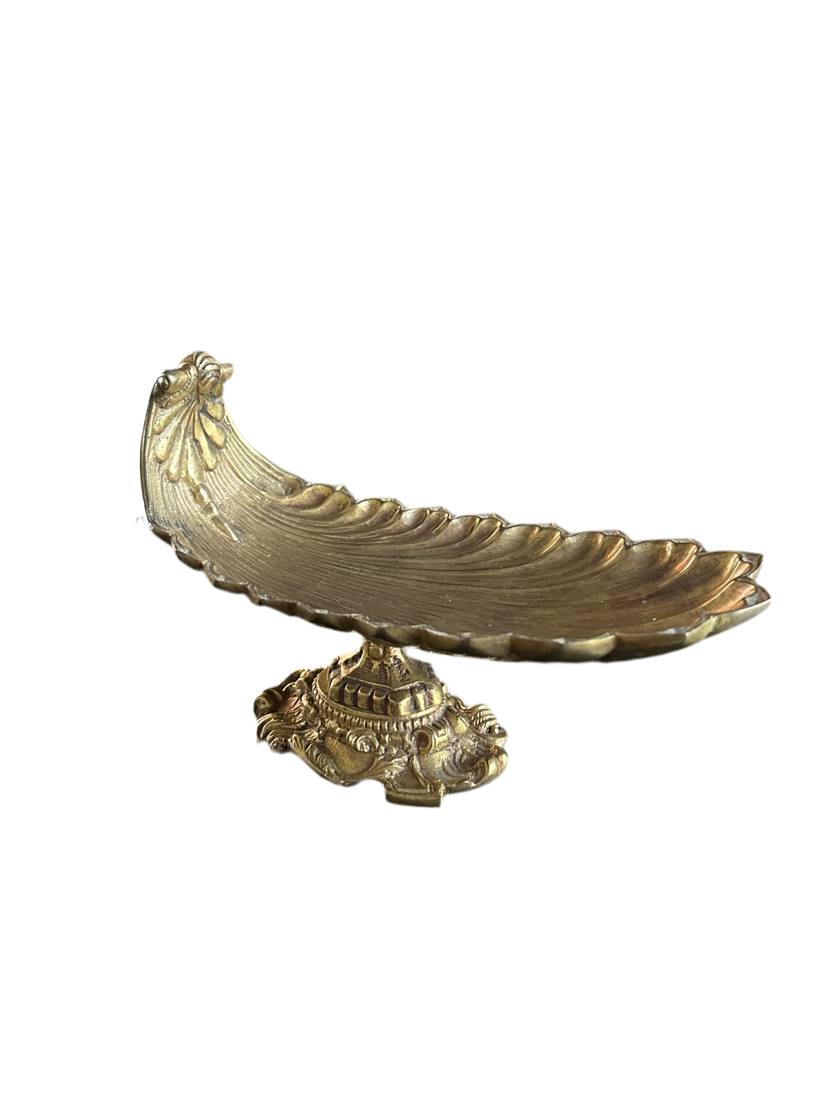 Antique Brass Nautilus Dish
