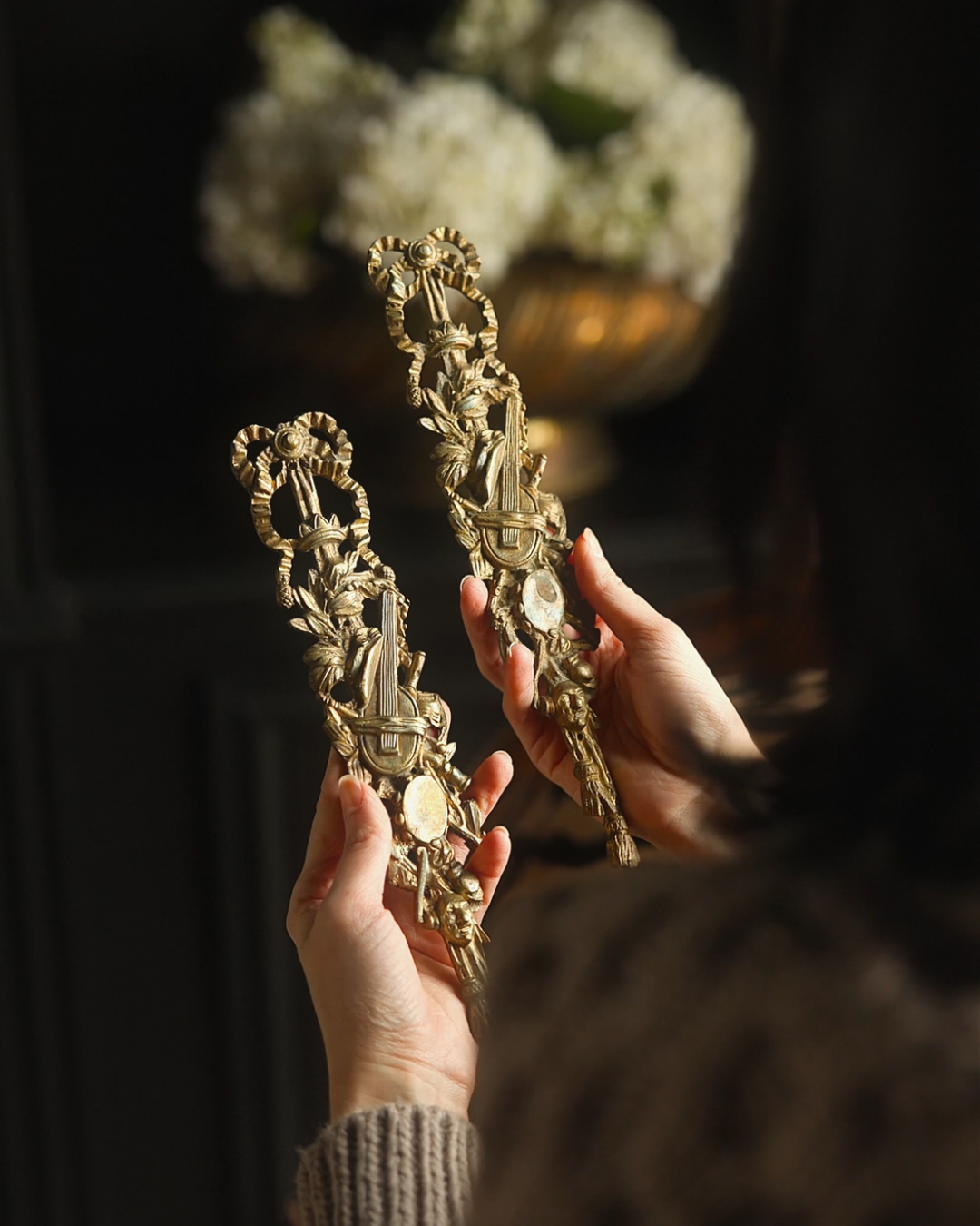 Pair of Late 19th Century French Gilt Bronze Furniture Mounts