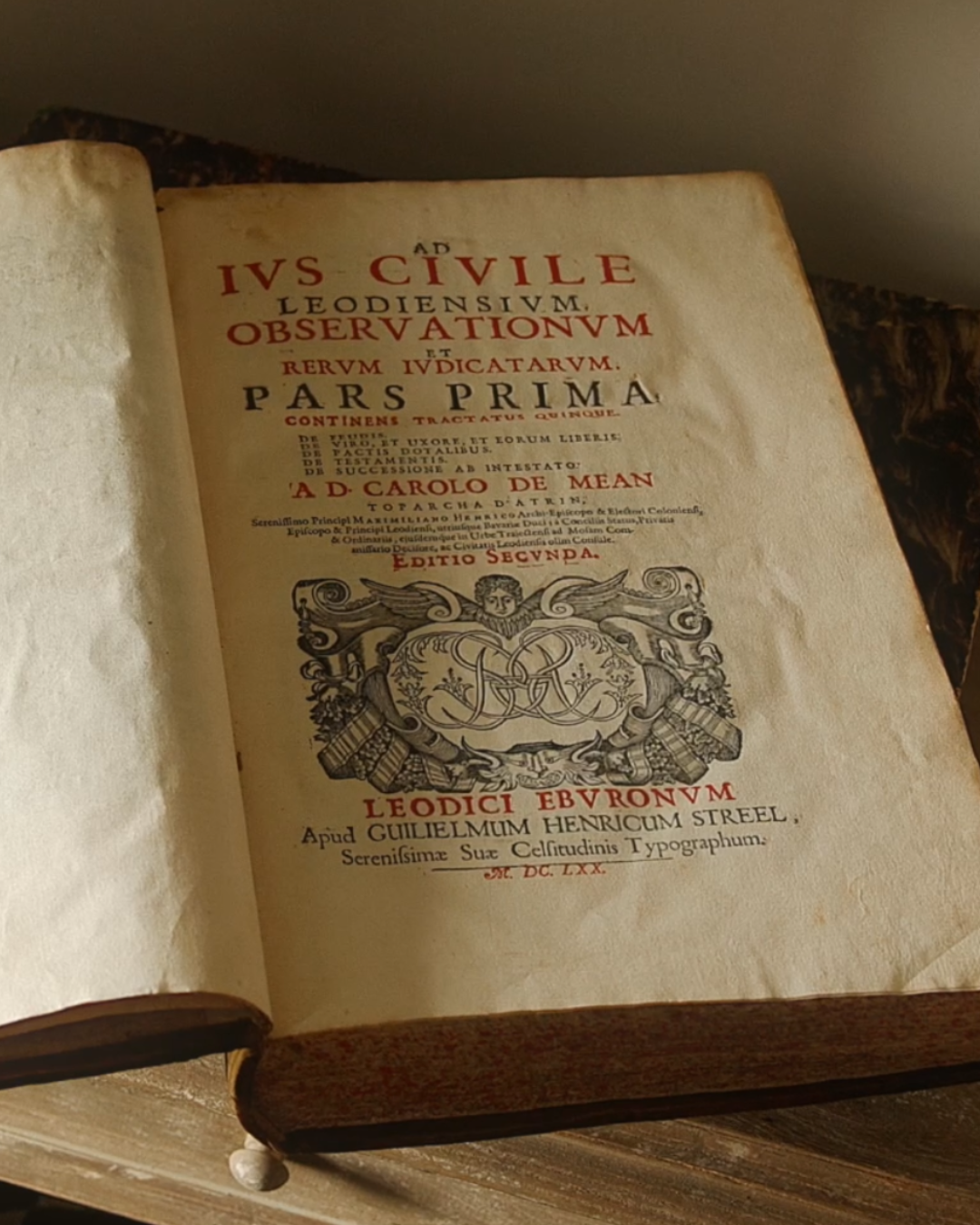 Early 18th Century Latin Law Book — Ius Civile Leodiensium (Leiden Civil Law), 1709