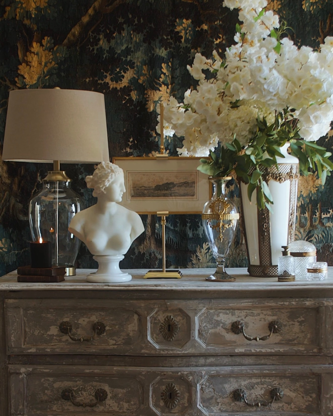 19th Century–Inspired Classical Marble Torso on Pedestal