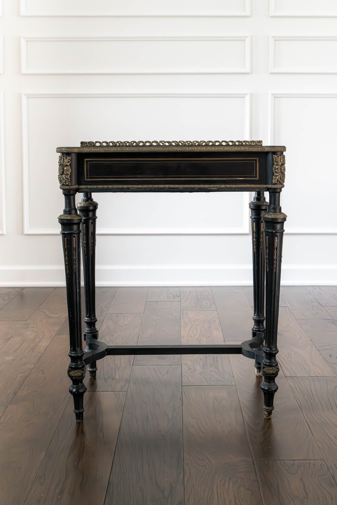 Antique French Jardiniere Table with Gilt Detailing