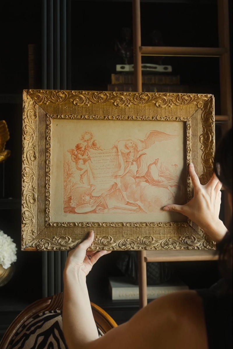 18th Century French Red Chalk Engraving - Cahier De Pricipes de Dessin - C. 1770