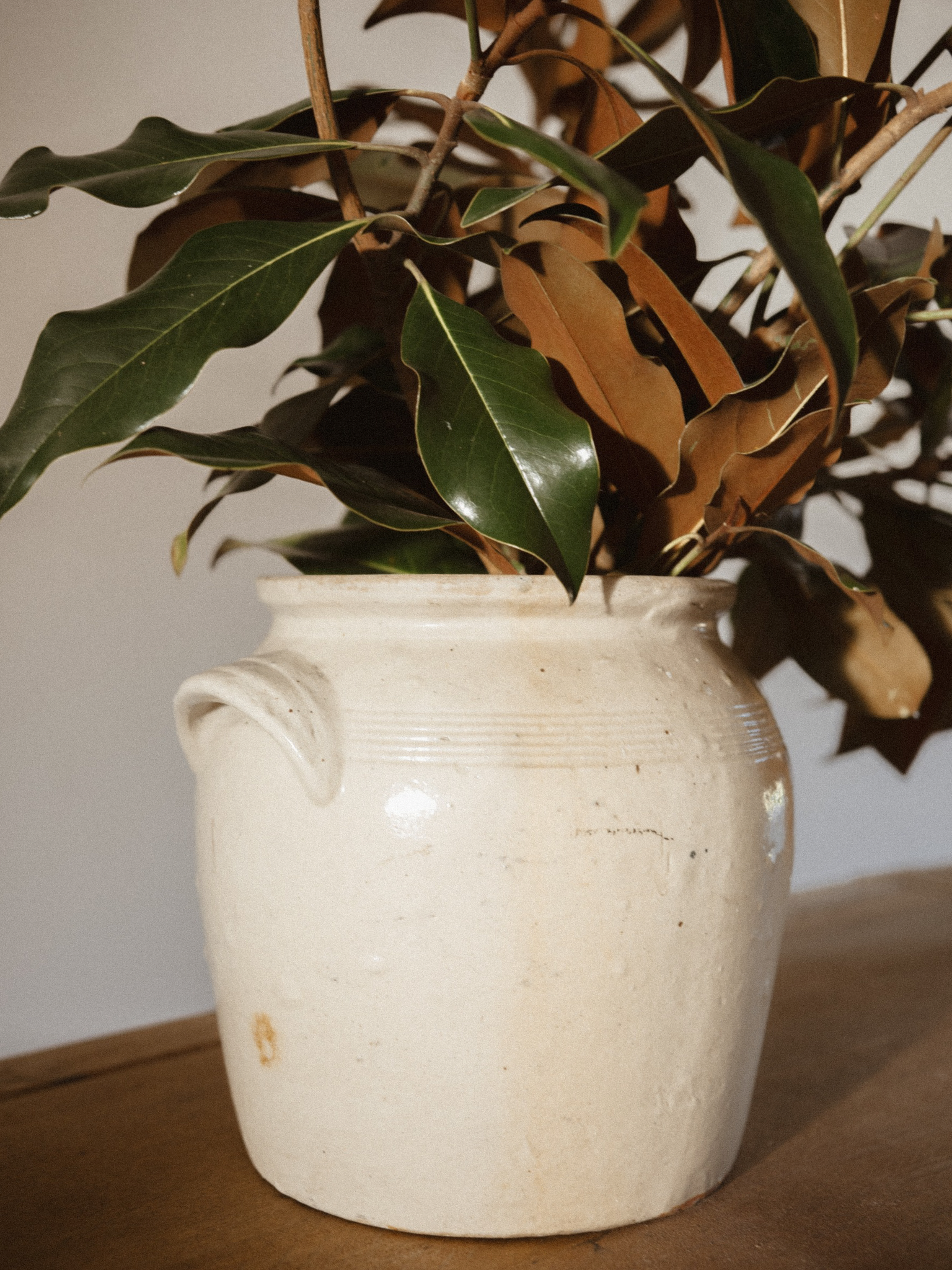 19th Century French Glazed Stoneware Pot