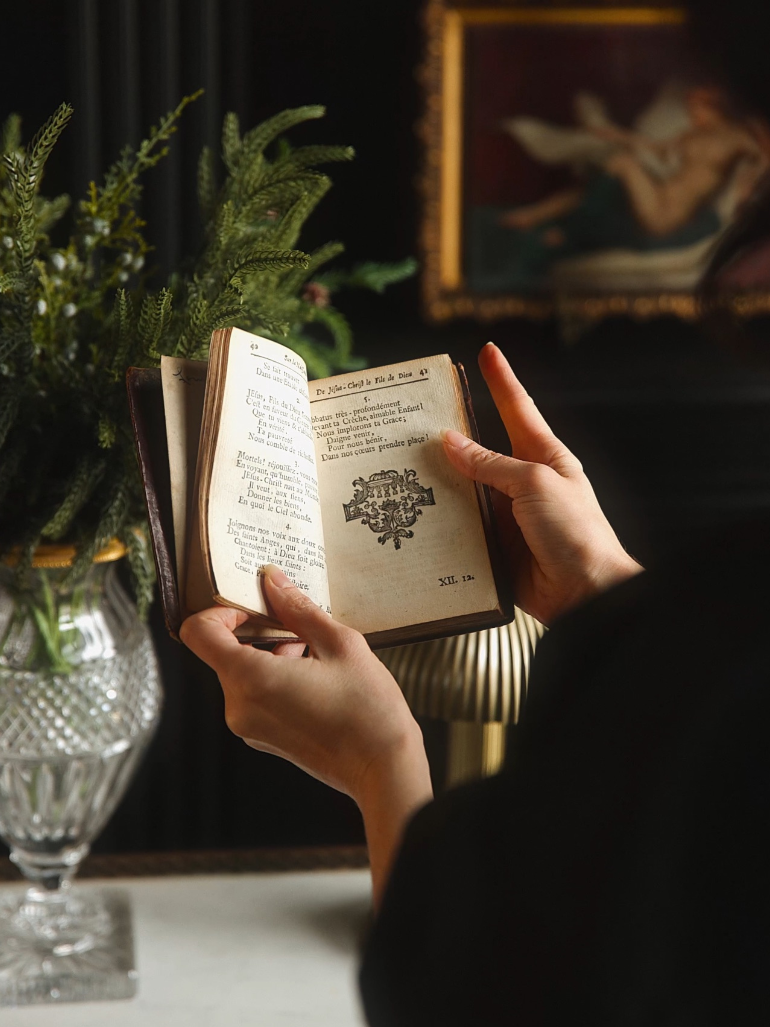 1748 French Leather Bound Prayer Book Chapelle Surd - Paris