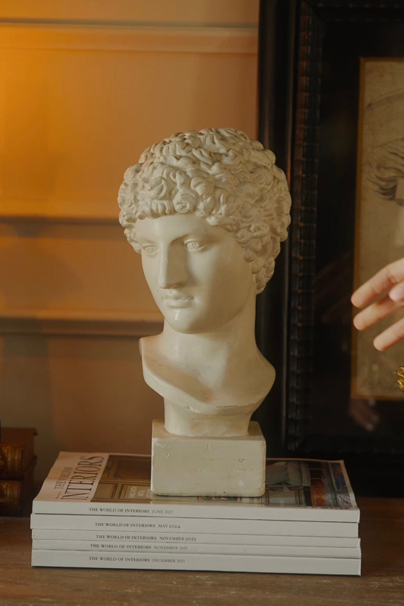 Neoclassical Plaster Bust of a Classical Male Figure
