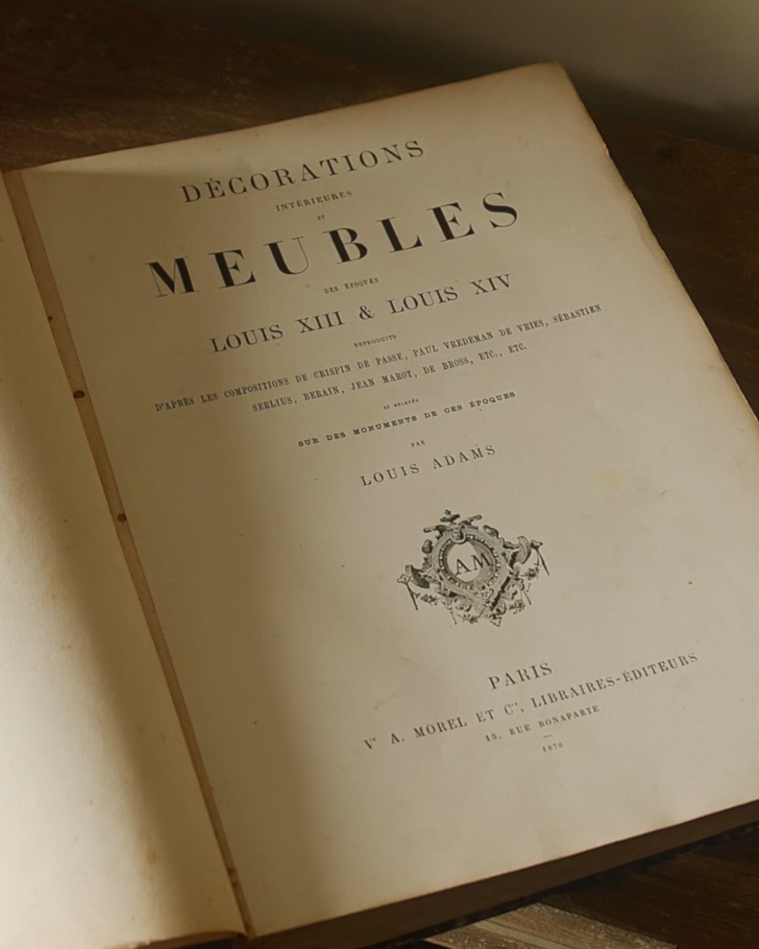 19th Century French Design Folio — Décorations Intérieures et Meubles, by Louis Adams (1876)