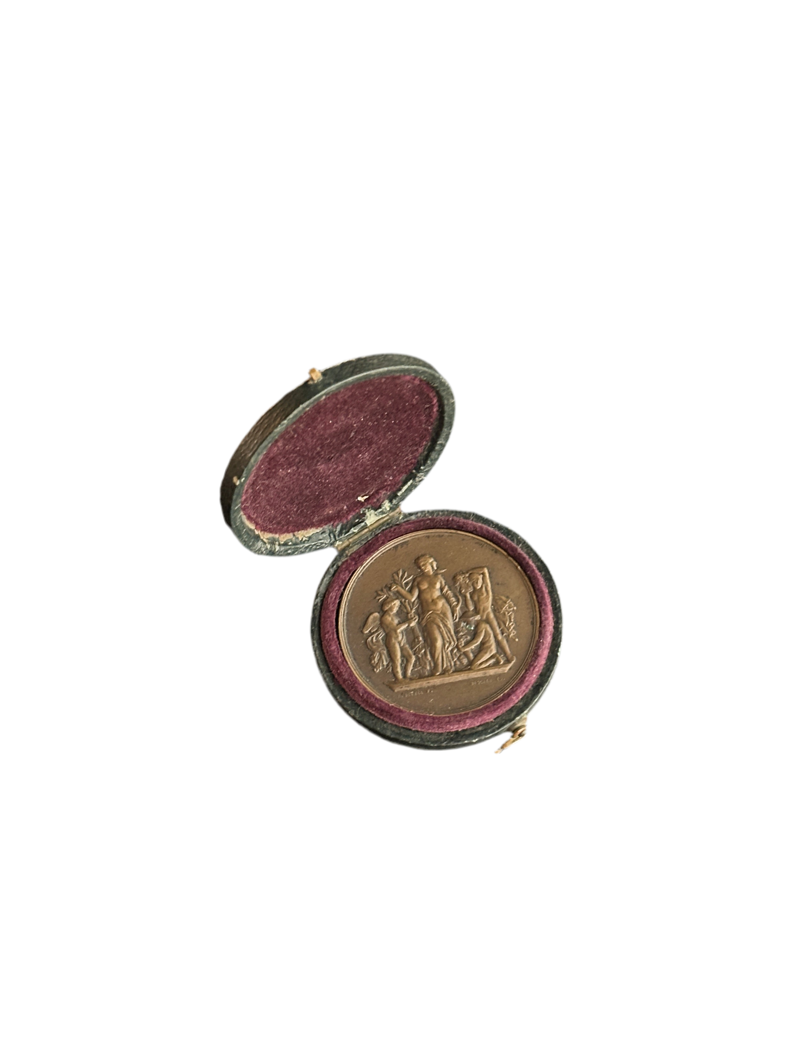 Antique Coin With Leather Case