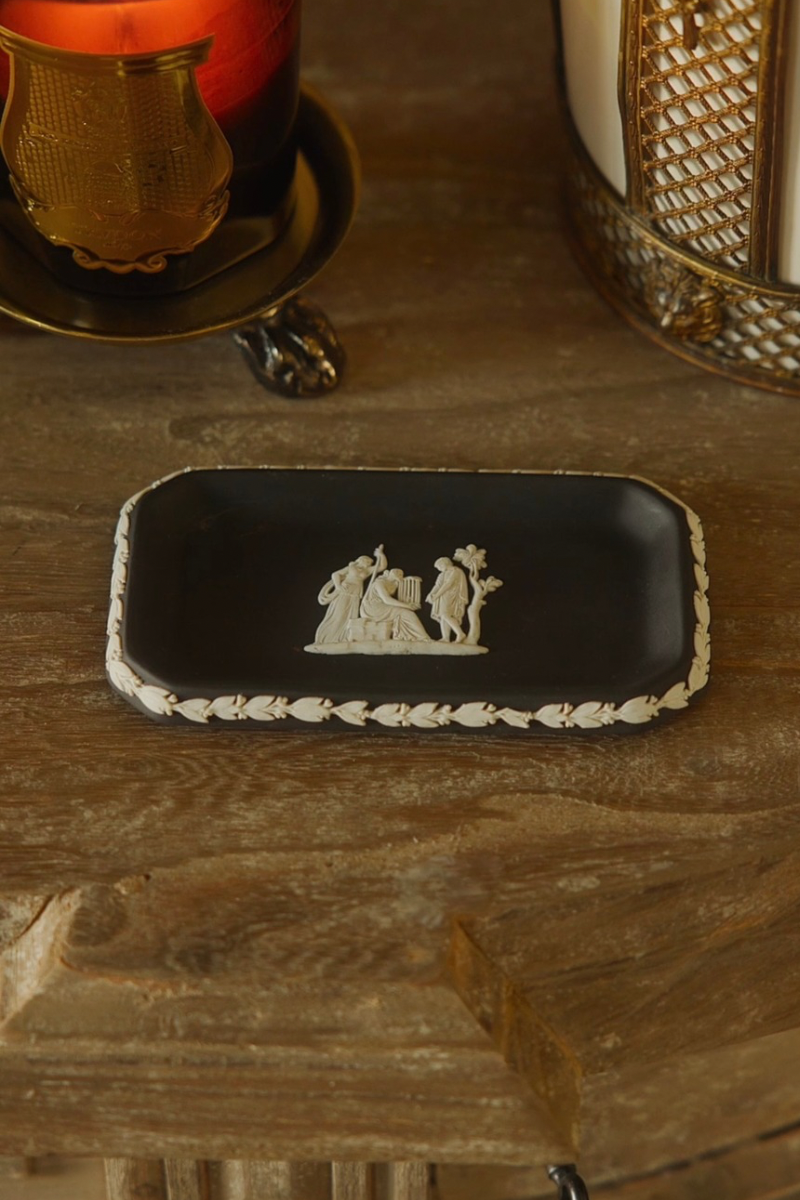 19th C. Classical Wedgewood Jasperware Trinket Tray