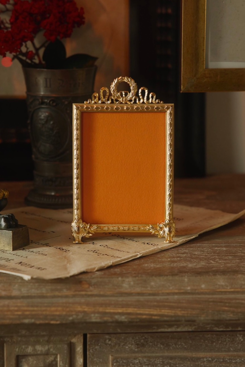 19th Century French Louis XVI Gilt Bronze Double Sided Picture Frame