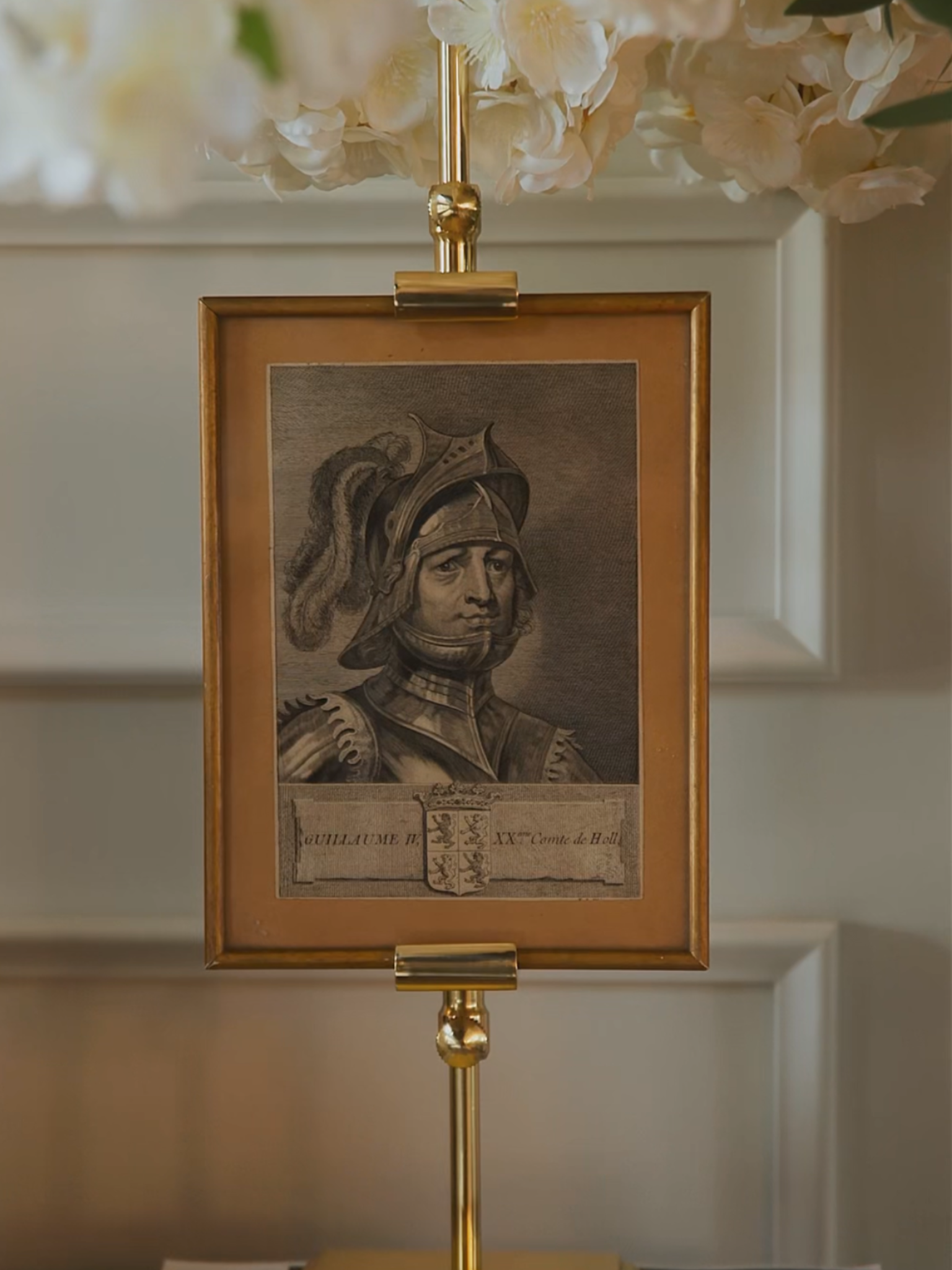 18th Century French Engraving of Guillaume II, Comte de Hainaut